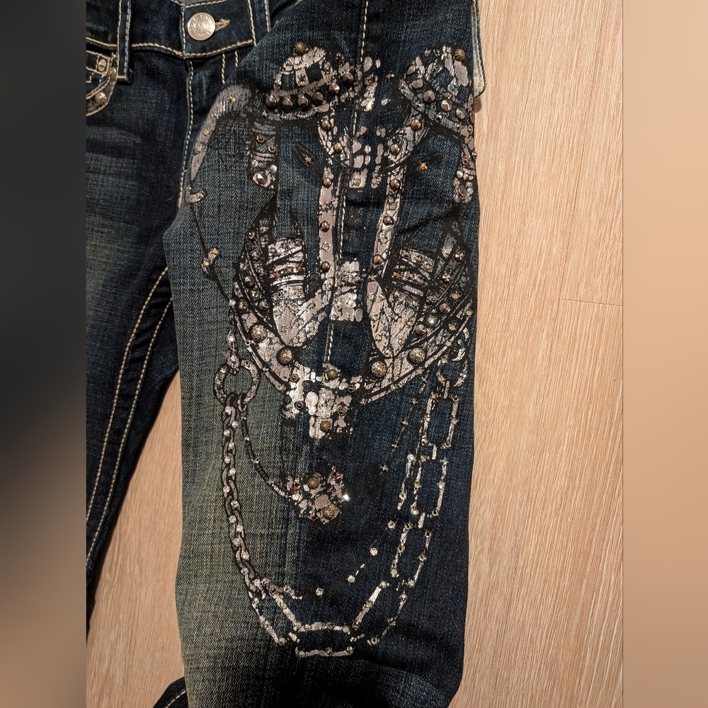 Key Closet Jeans Women's 27 Art Collection Embellished Made In U.S.A NWOT